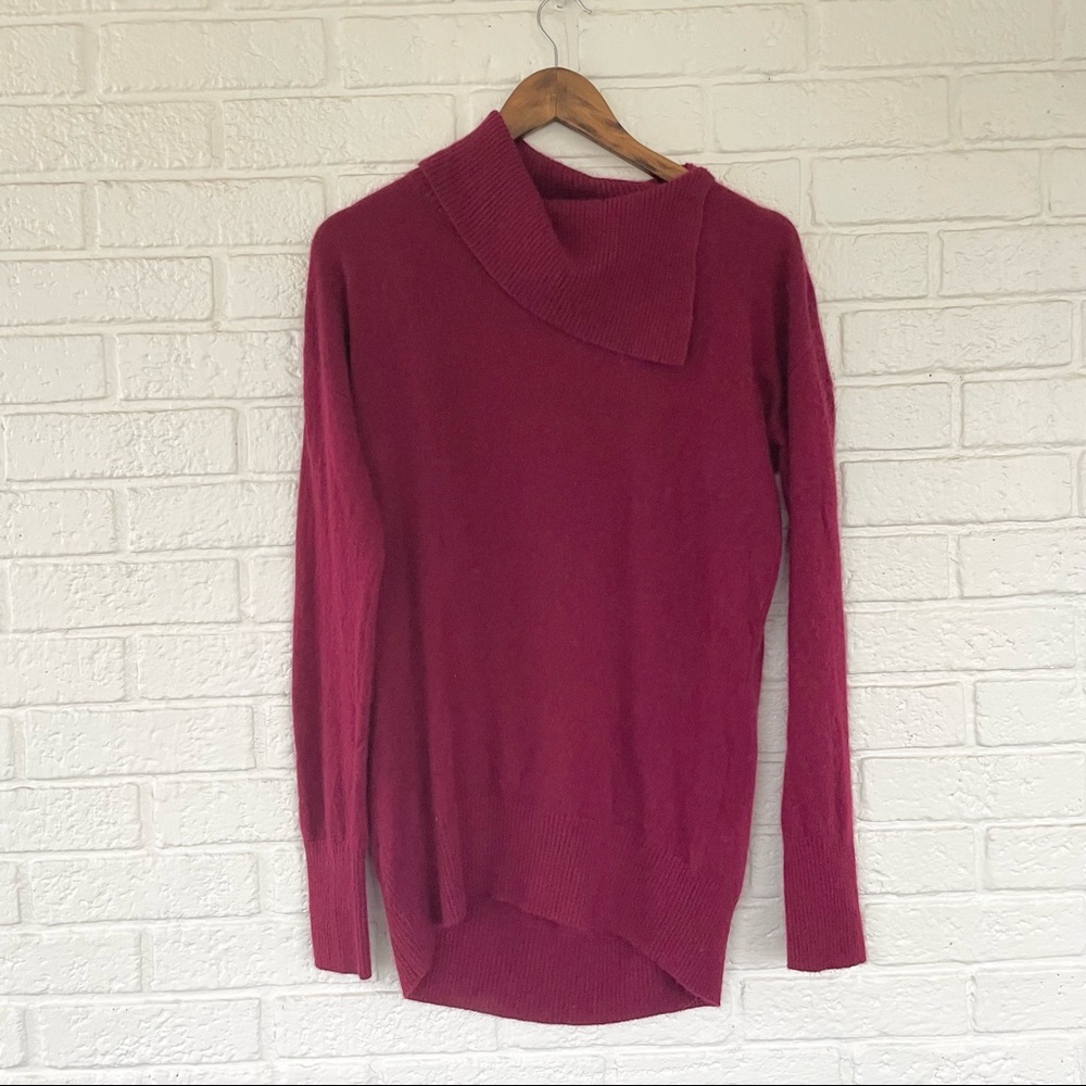 Nicole Miller crimson red cashmere tunic size Medium